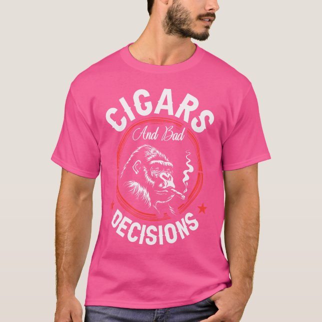 Camiseta Cigars And Bad Decisions Small Black (Frente)