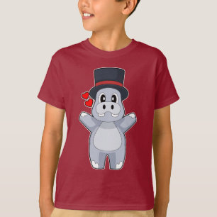 Camiseta Cilindro de Embelezamento de Hipopótamo Casamento