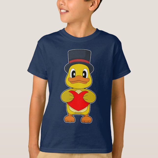 Camiseta Cilindro de Embelezamento de Pato Casamento (Frente)