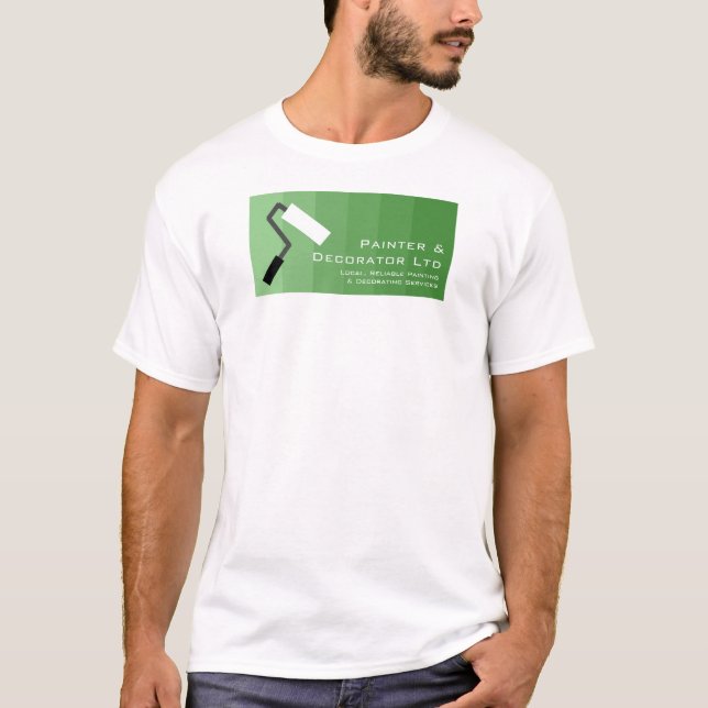 Camiseta Cilindro de Ombre Verde e Tinta, Pintor e Decorado (Frente)