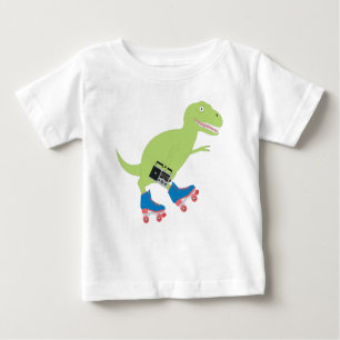 Camiseta Cilindro do Dinossauro, Rastreando, segurando rádi