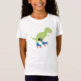 Camiseta Cilindro do Dinossauro, Rastreando, segurando rádi