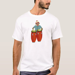 Camiseta Cilindros do Conga do macaco da peúga