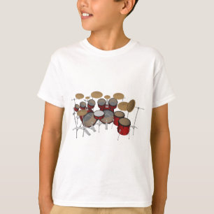 Camiseta Cilindros: Jogo do cilindro vermelho: modelo 3D: