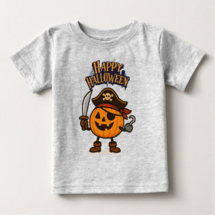 Camiseta Cima do Tanque do Pirata do Halloween Jack-o-Lante