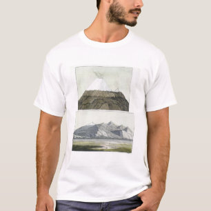 Camiseta Cimeira de Cotopaxi (parte superior), e a erupçã