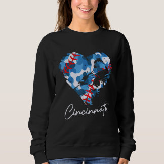 Camiseta Cincinnati Baseball Heart Camo Graphic Baseball Fa
