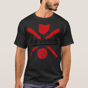 Camiseta Cincinnati Baseball Vintage Ohio Pride Red Love Ci