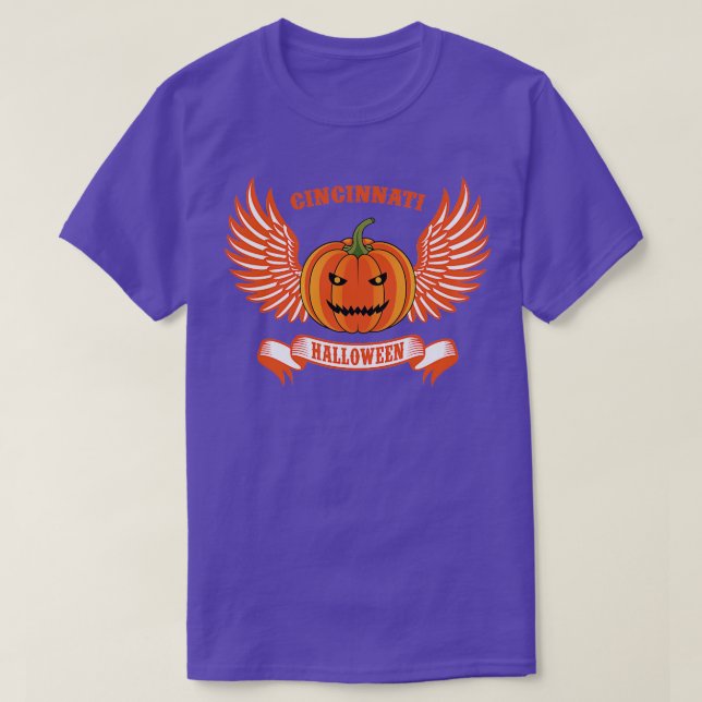 Camiseta Cincinnati Halloween Voando Bombeiros TSirt (Frente do Design)