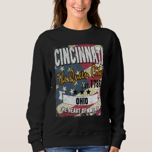 Camiseta Cincinnati Ohio Oh Distante Estado de Bandeira Ame