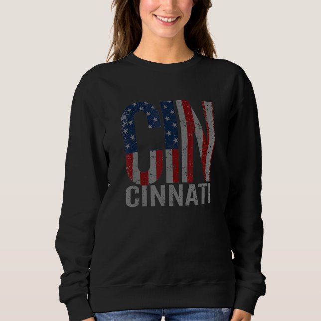 Camiseta Cincinnati Ohio Patriots Memots Day Usa Flag Cin (Frente)