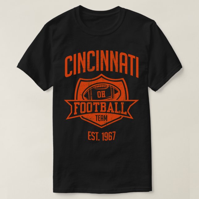 Camiseta Cincinnati Team Inspirou Cincinnati Bengals Ohio (Frente do Design)