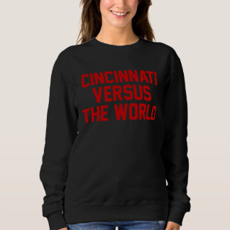 Camiseta Cincinnati Versus the World  Red Block Letters