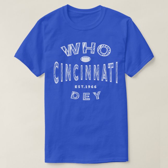 Camiseta Cincinnati Who Dey (Frente do Design)