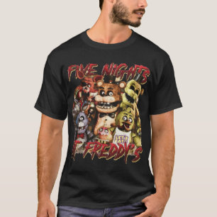 Camiseta Cinco À Noite Freddys FNAF Filme família