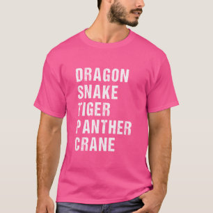 Camiseta Cinco Animais Kung Fu