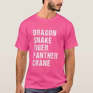 Camiseta Cinco Animais Kung Fu