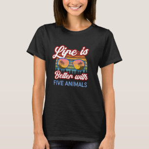 Camiseta Cinco animais Shaolin Sunset. A vida é melhor com 
