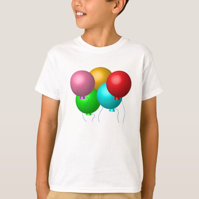Camiseta Cinco Balões de Aniversário (Frente)