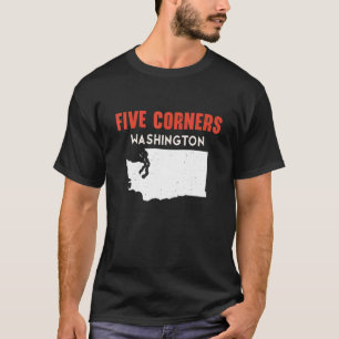 Camiseta Cinco cantos Washington EUA Estado América Viagem 