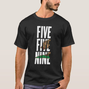 Camiseta Cinco Cinco Nove Código de Área 559 California Fre
