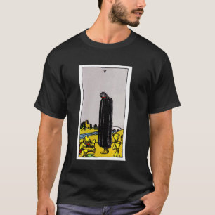 Camiseta Cinco de Copas Vintage Cartão de Tarot - original 