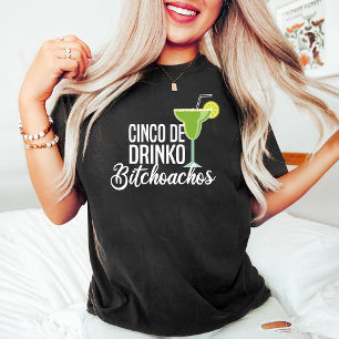 Camiseta Cinco de Drinko Bitchachos Cinco engraçadas de M