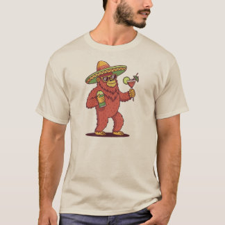 Camiseta Cinco de Drinko Funny Bigfoot em Sombrero