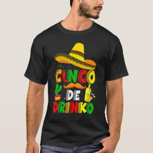 Camiseta Cinco De Drinko Margarita Sombrero Cinco Mexicanos