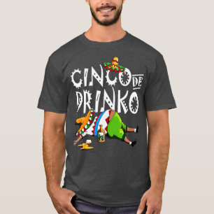 Camiseta Cinco De Drinko Mexicano Sombrero Mustache México