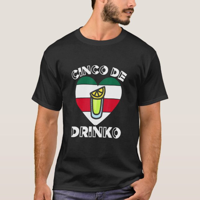Camiseta Cinco De Drinko Mulheres Barman Teq De Mayo (Frente)