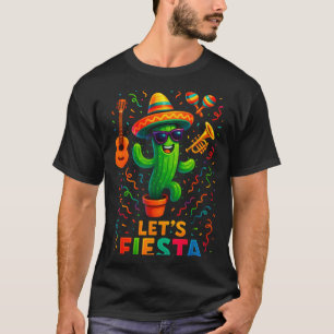 Camiseta Cinco de maio festa mexicana de cactus engraçada v