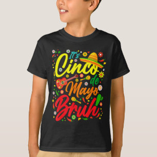 Camiseta Cinco de maio mano dançando garoto mexicano poncho