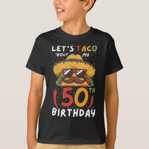 Camiseta Cinco de Mayo 50º Aniversário Taco Idade 50 Bi Mex