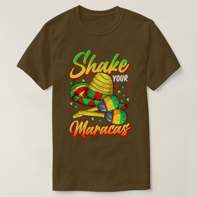 Camiseta Cinco De Mayo Agita Sua Maracas (Frente do Design)