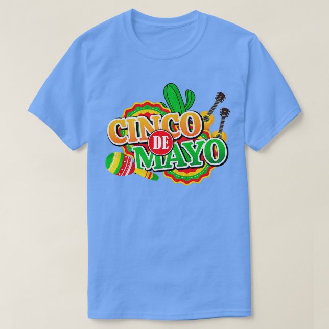 Camiseta Cinco de Mayo Aniversário Santa Guacamole Mosquito (Frente do Design)