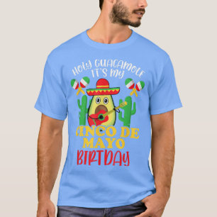 Camiseta Cinco de Mayo Aniversário Santo Guacamole Meican F