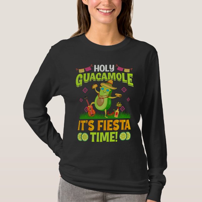 Camiseta Cinco de Mayo avocado celebrate fiesta (Frente)