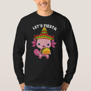 Camiseta Cinco De Mayo Axolotl Taco Cute Mexicano Axolotl L