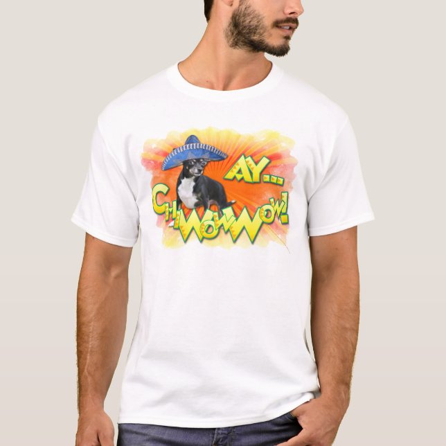 Camiseta Cinco de Mayo - Ay ChWowWow! - Chihuahua (Frente)