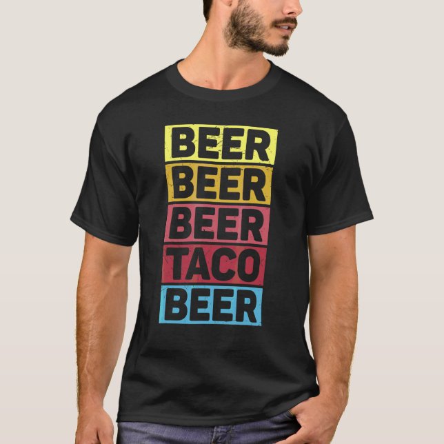 Camiseta Cinco De Mayo Beer Beer Taco Beer Partido Mexicano (Frente)