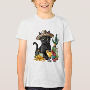 Camiseta Cinco de Mayo Black Cat Mexicano Cuisine Black Cat