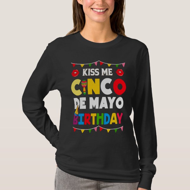 Camiseta Cinco De Mayo Burritos  Mexico Tacos and Avocado   (Frente)