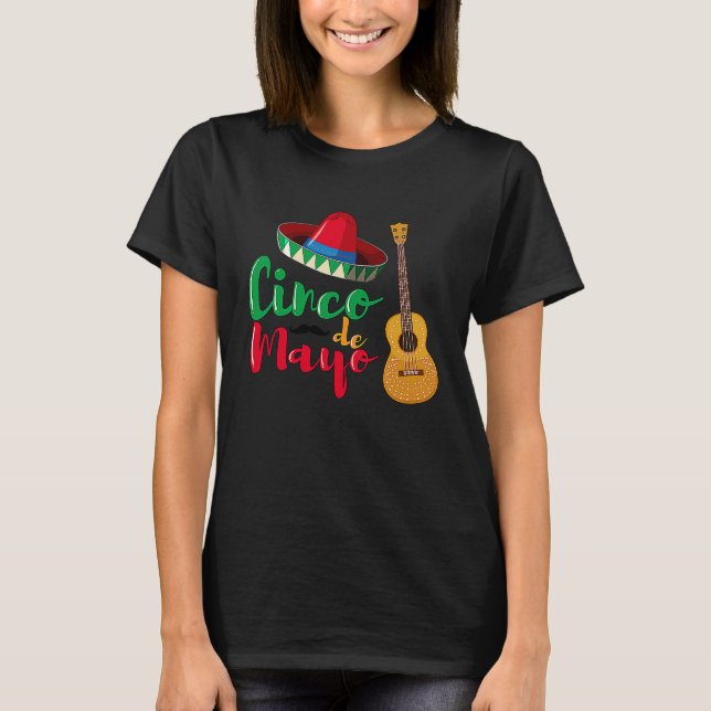 Camiseta Cinco De Mayo Burritos  Mexico Tacos and Avocado   (Frente)