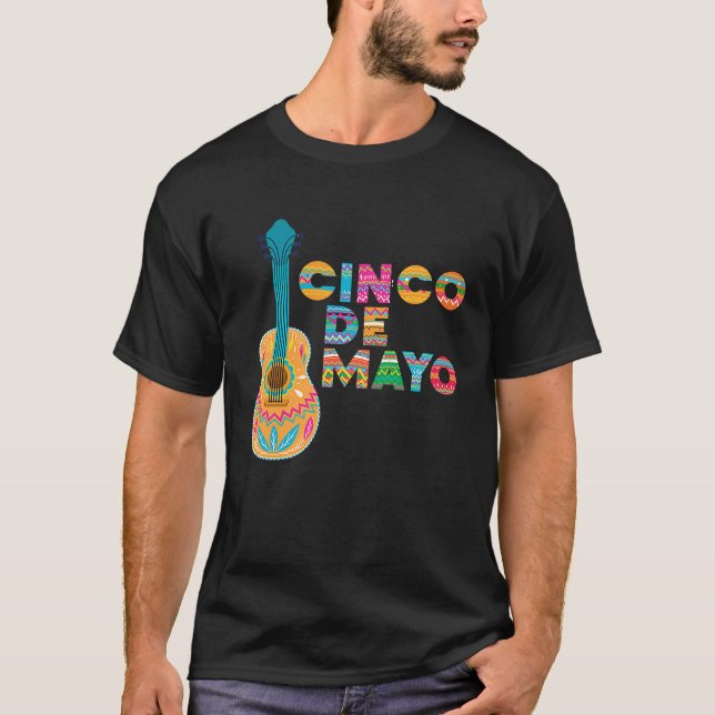 Camiseta Cinco De Mayo Burritos  Mexico Tacos and Avocado   (Frente)