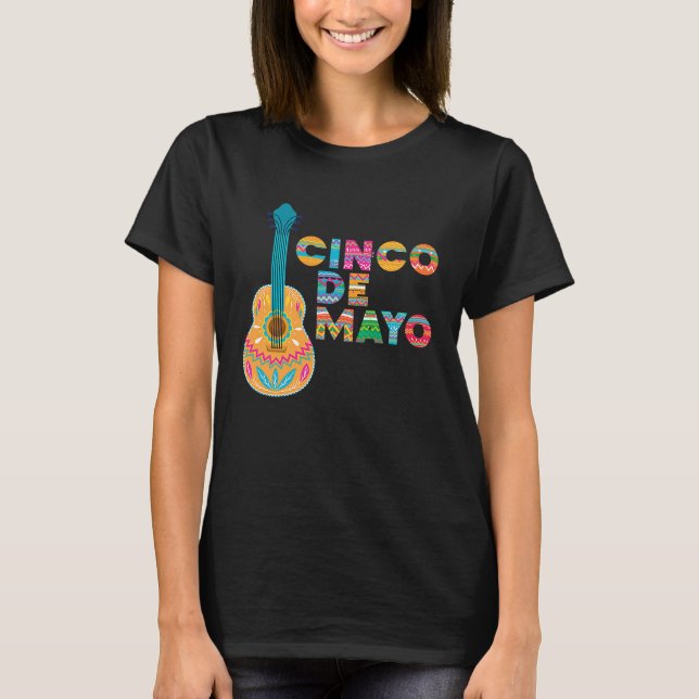 Camiseta Cinco De Mayo Burritos  Mexico Tacos and Avocado   (Frente)