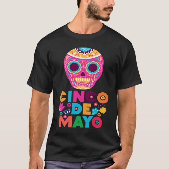 Camiseta Cinco De Mayo Burritos  Mexico Tacos and Avocado   (Frente)