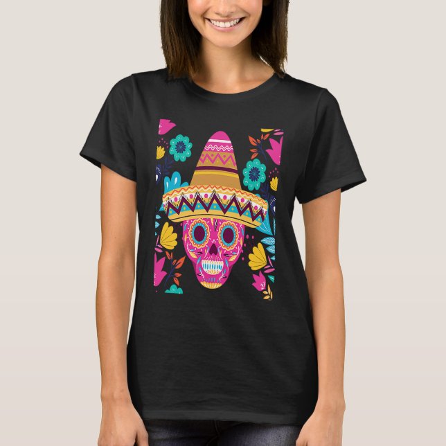 Camiseta Cinco De Mayo Burritos  Mexico Tacos and Avocado   (Frente)