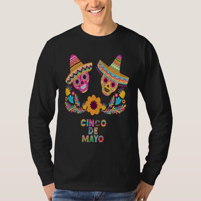 Camiseta Cinco De Mayo Burritos  Mexico Tacos and Avocado   (Frente)