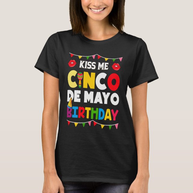 Camiseta Cinco De Mayo Burritos  Mexico Tacos and Avocado   (Frente)